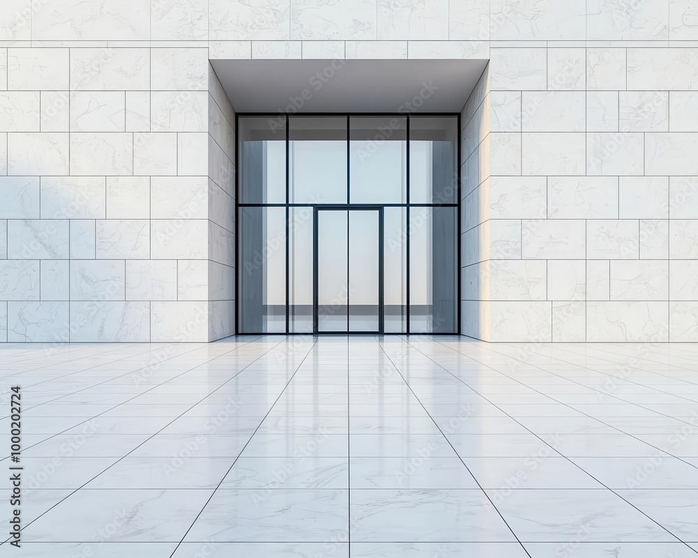 Bank building facade with smooth white stone, simple rectangular windows, and minimal lighting, Contemporary minimalism, soft natural light, crisp edges Bank building facade with smooth white stone, simple rectangular windows, and minimal lighting, Contemporary minimalism, soft natural light, crisp edges