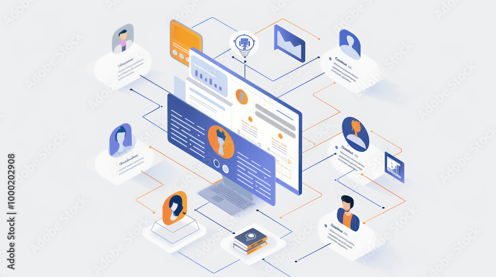 A visual of AI-driven sales tools optimizing lead generation, customer segmentation, and personalized communication. A visual of AI-driven sales tools optimizing lead generation, customer segmentation, and personalized communication.