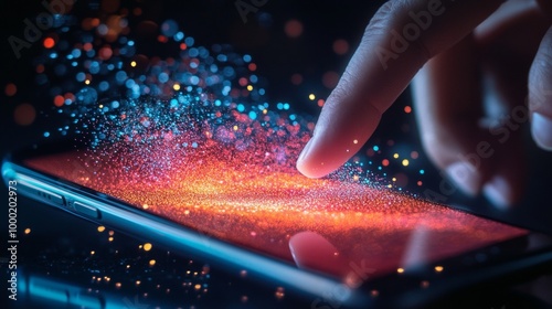 Touching Digital Screen with Virtual Particles