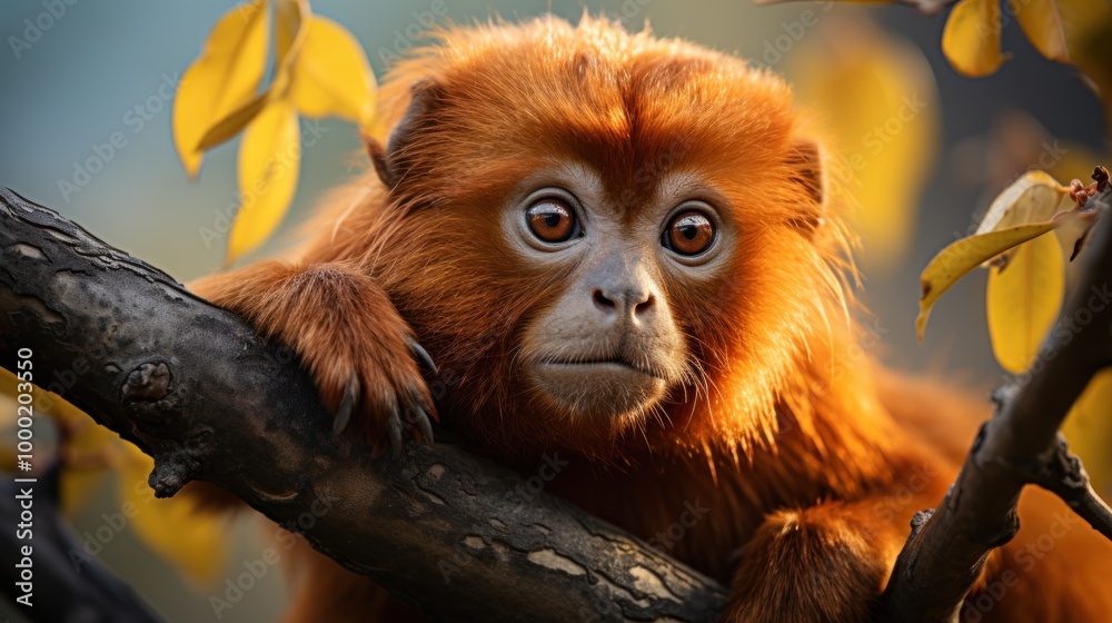 Fototapeta premium Golden Monkey in the Tree
