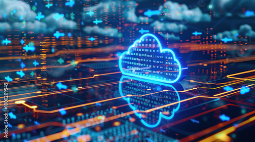 A visual of cloud security measures in action, showing how businesses can safeguard their cloud environments.