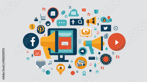 A visual of digital marketing strategies designed for social enterprises, focusing on mission-driven campaigns and community engagement.