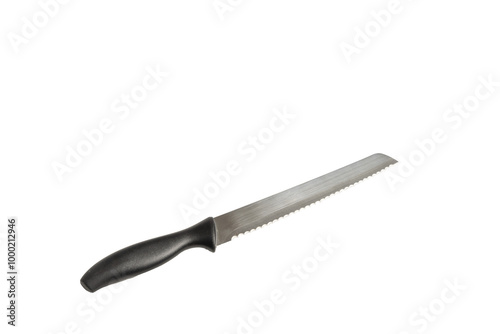 A serrated knife
