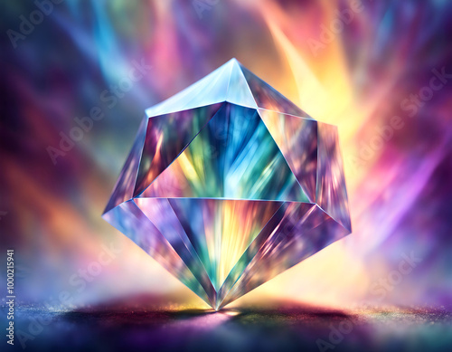 prism, diamond cut, light refractions