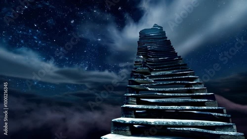 Wallpaper Mural stair going throw the sky Torontodigital.ca