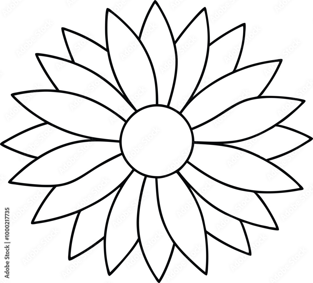 Naklejka premium Lively Sunflower Design Vector Illustration Ideal for Wallpaper and Fabrics 