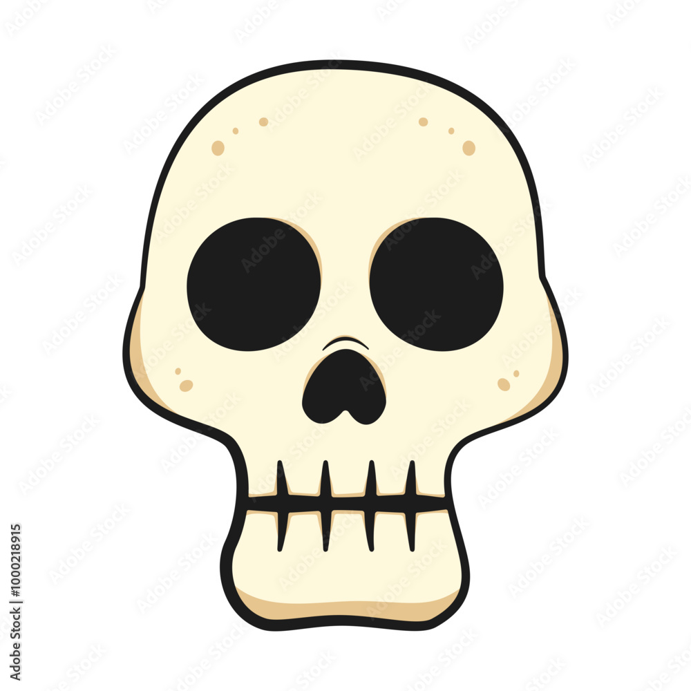 Cartoon skull. Halloween decoration. Vector illustration Cartoon skull. Halloween decoration. Vector illustration