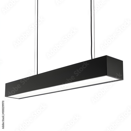 Sleek Rectangular Ceiling Mounted LED Linear Light Fixture for Office Interiors