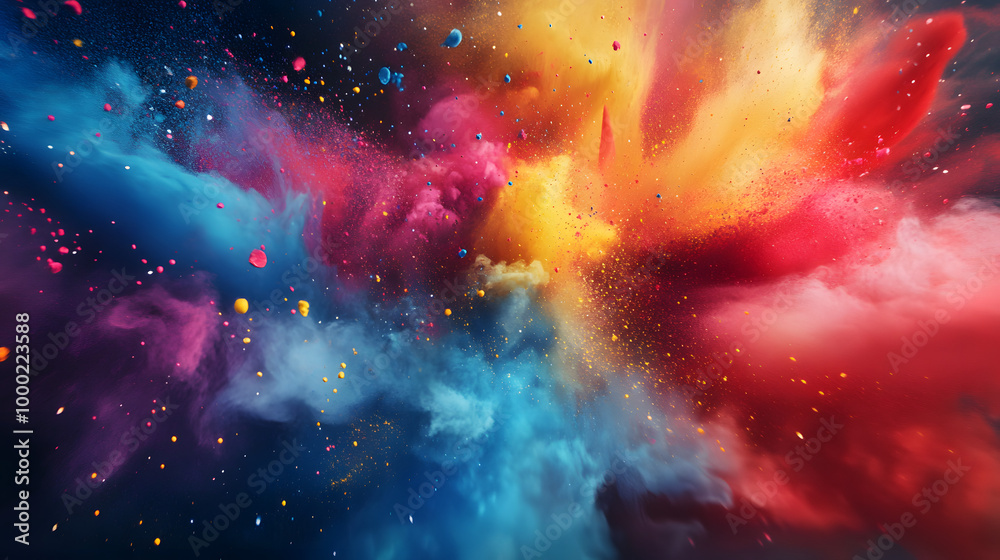 Fototapeta premium Vibrant Colorful Studio Background