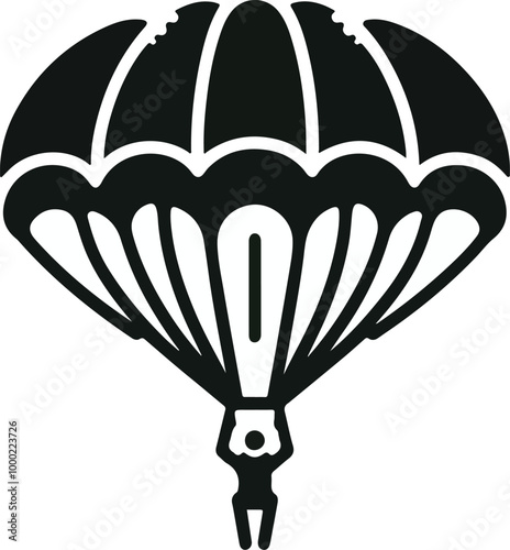 Stick Figure Parachute Icon