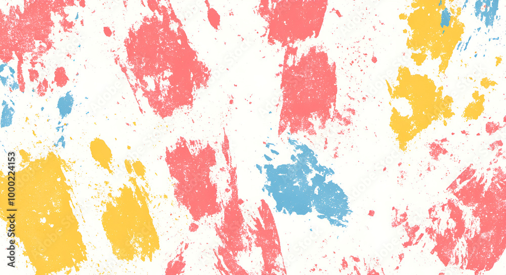 Colorful abstract art featuring bold splashes of red, yellow, blue, and white paint on a textured background, celebrating creativity in design Colorful abstract art featuring bold splashes of red, yellow, blue, and white paint on a textured background, celebrating creativity in design