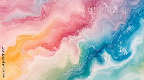 Wallpaper Mural Colorful abstract swirls of pastel hues blending together in a vibrant artistic display during daylight hours Torontodigital.ca