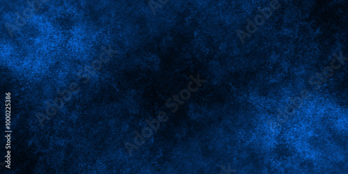 Abstract blue wall grunge background. Nebules blue texture decorative Venetian stucco for backgrounds. deep shiny blue and black dreamlike abstract fantasy under water background. dark blue concrete .