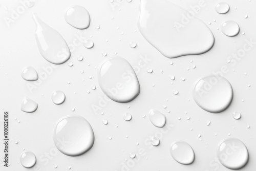 water drops on white background