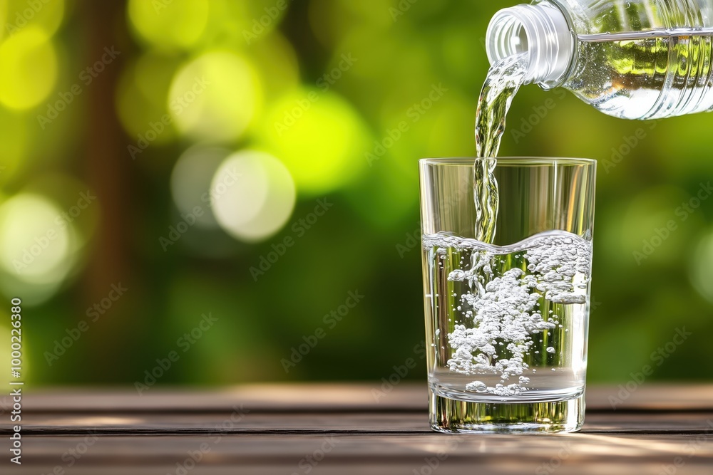 water pouring from a bottle into a glass water pouring from a bottle into a glass