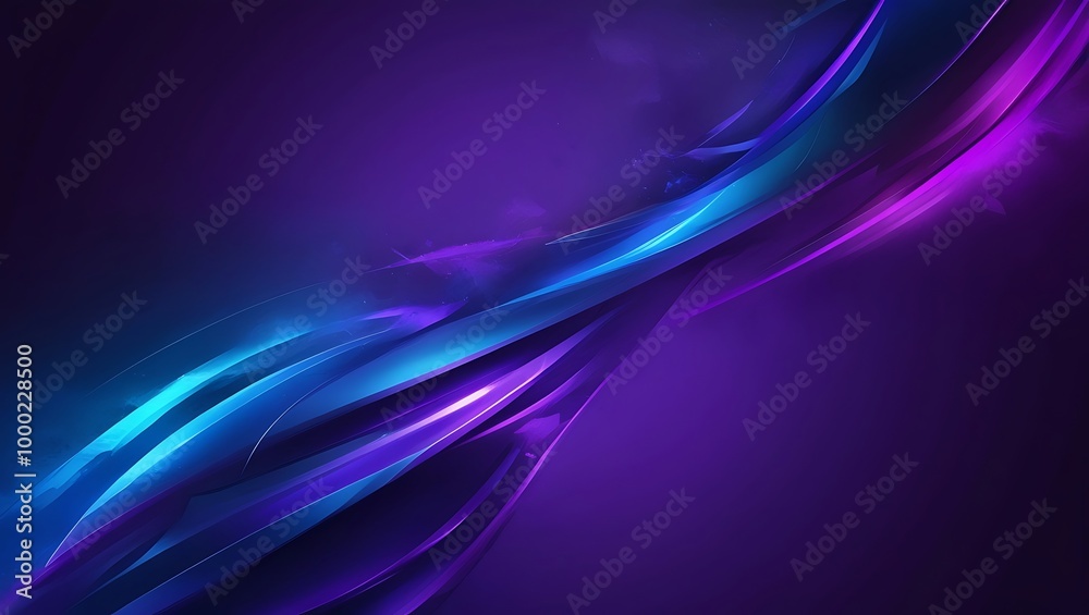 Naklejka premium Blue and purple abstract gaming background. Generative Ai.