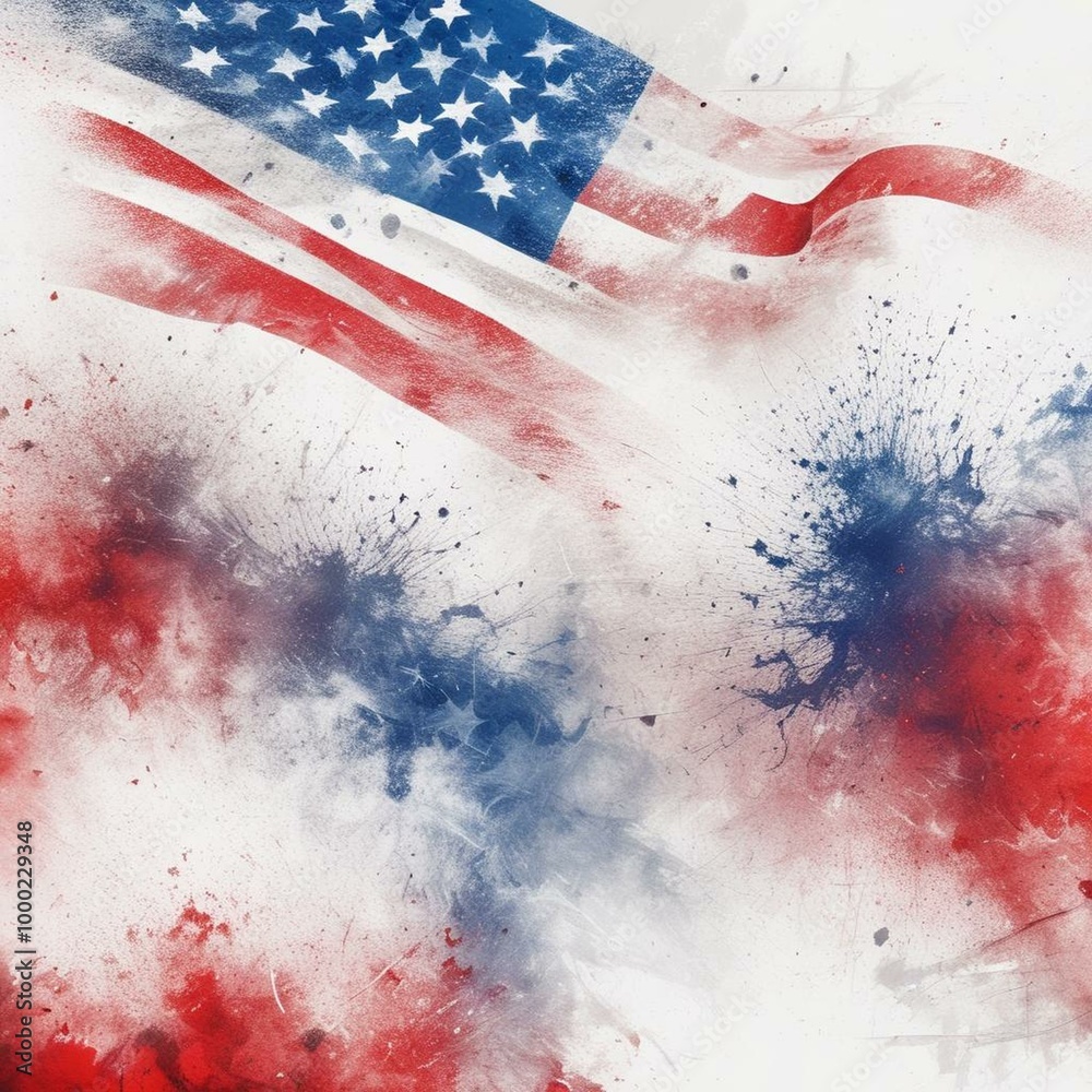 Patriotic Explosive Dust Cloud on Labor Day
