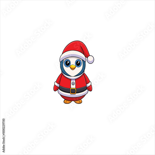 Penguin Santa clause