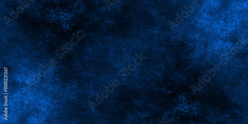 Abstract blue wall grunge background. Nebules blue texture decorative Venetian stucco for backgrounds. deep shiny blue and black dreamlike abstract fantasy under water background. dark blue concrete .