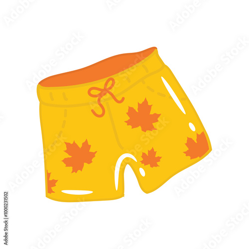 colored cozy unisex summer shorts Illustration