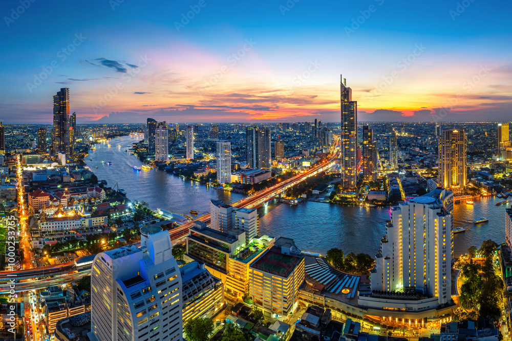 Panorama of Bangkok city at twilight, Thailand. Panorama of Bangkok city at twilight, Thailand.