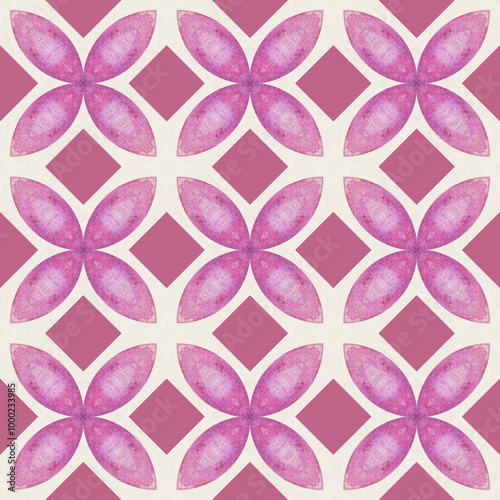 Patrón sin costuras efecto caleidoscopio, geométrico, colores. Simétrico. Estampa. 