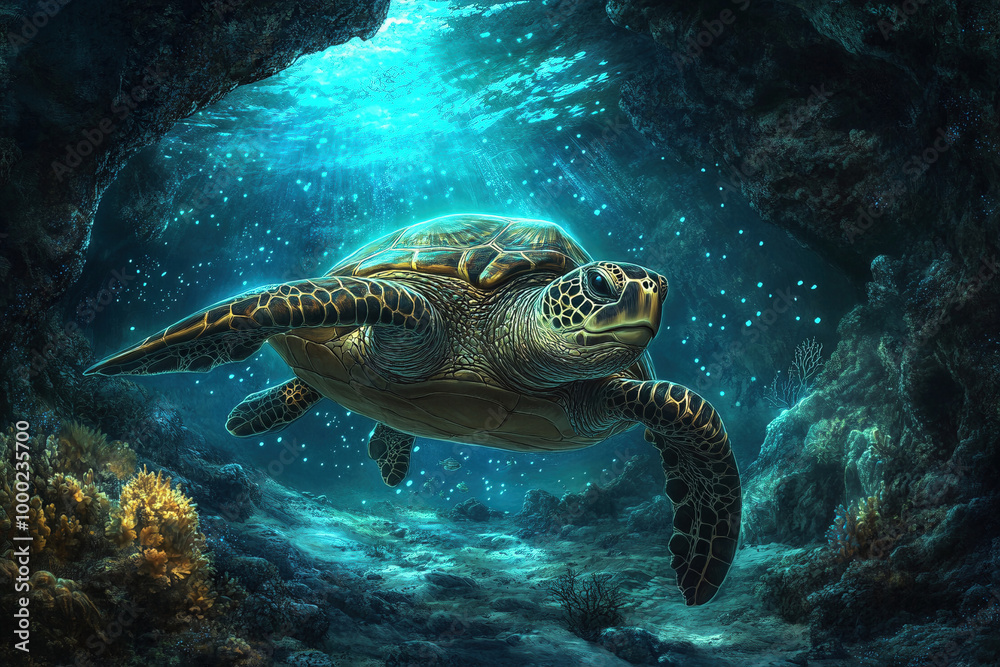 Obraz premium Meeresschildkröte 