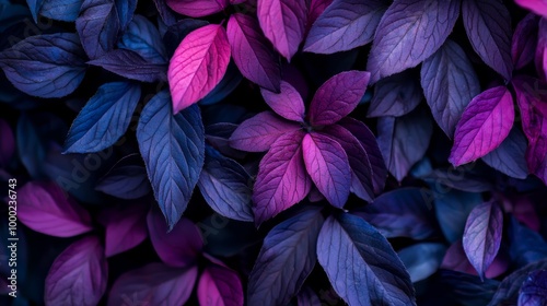  A purplish leaf with green leaves on top, and a green leaf with purple underside below