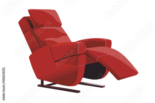 Recliner Chair isolated illustration