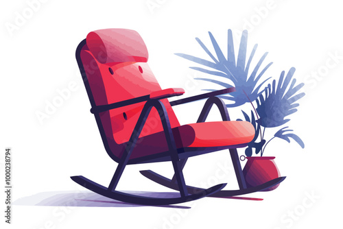 Rocking Chair isolated illustration