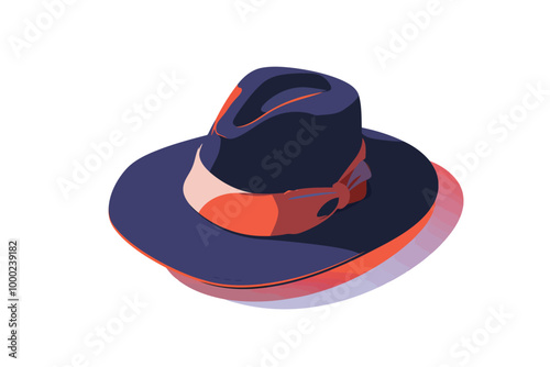 Trilby isolated illustration