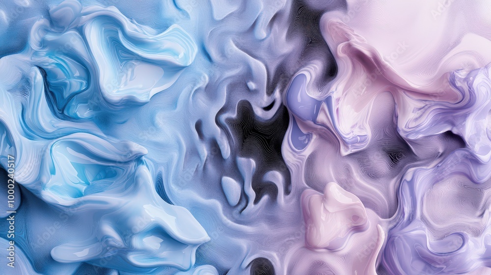 Fototapeta premium Ai-generated abstract patterns in soft pastel shades