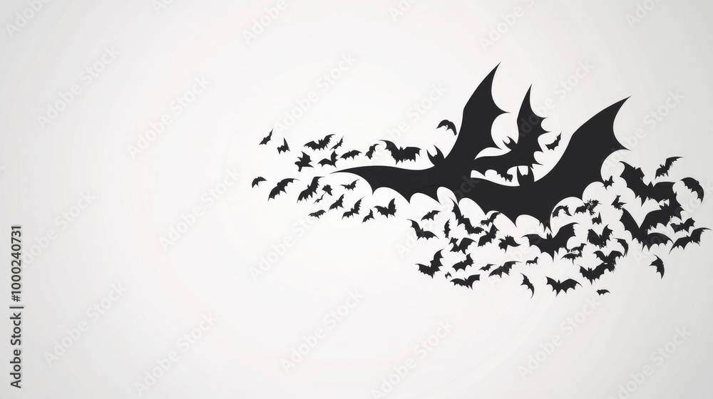 Silhouette of bat Silhouette of bat