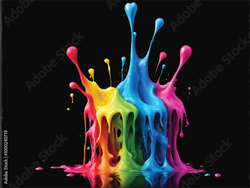 This is a colorful paint splash.