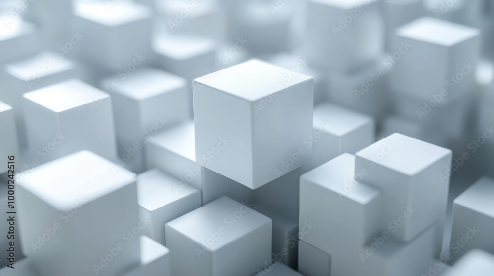Abstract White 3D Cityscape Abstract White 3D Cityscape