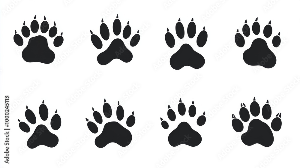 Animal Paw Prints Vector Animal Paw Prints Vector