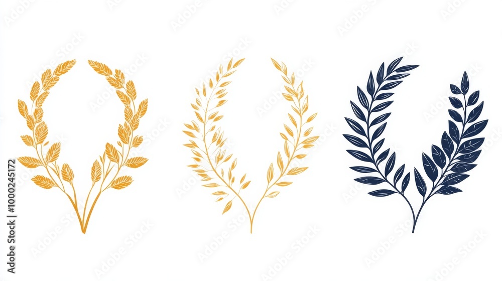 Laurel Wreath Design Set Laurel Wreath Design Set