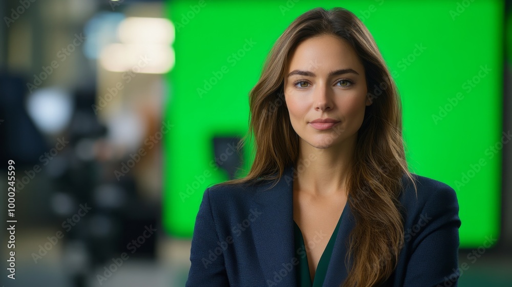 Professional Woman in Media Studio Professional Woman in Media Studio