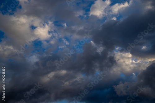 Sky covered with clouds. photo