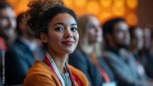 Young Professional Woman at a Conference