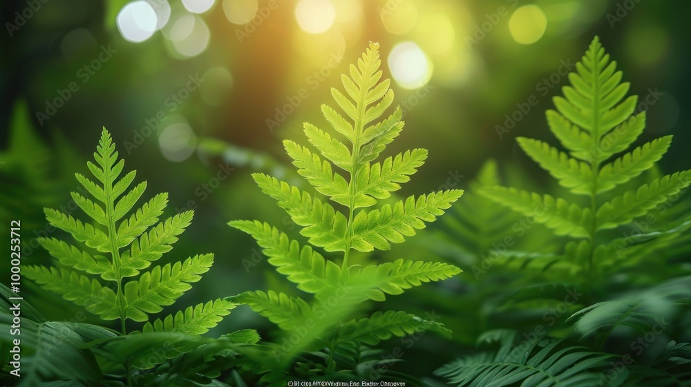 Sunlight Through Fern Leaves