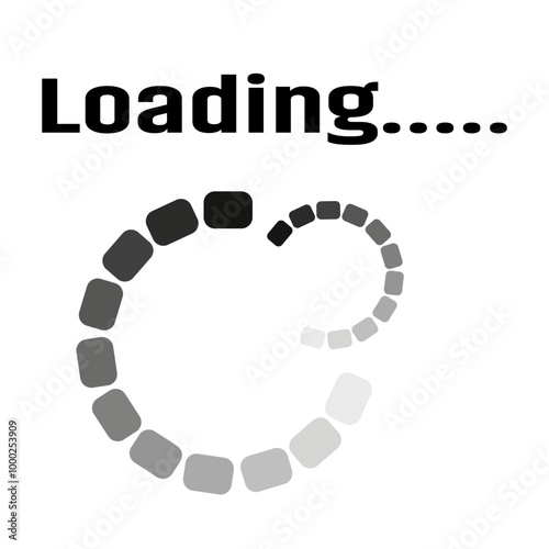 Loading icons. Load. Load bar icons, Loader buffer sign, web design on white background, template design, load symbol, interface concept, eps10