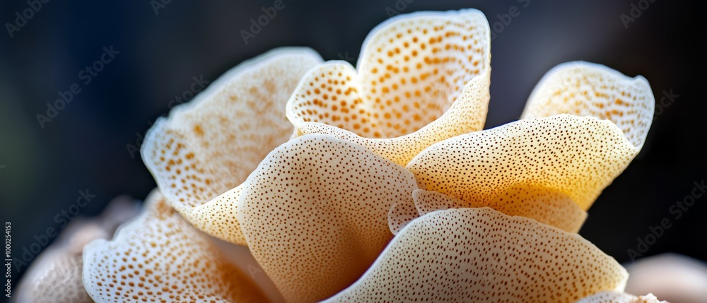 A detailed view of a flower with numerous perceptible openings in its petal center A detailed view of a flower with numerous perceptible openings in its petal center