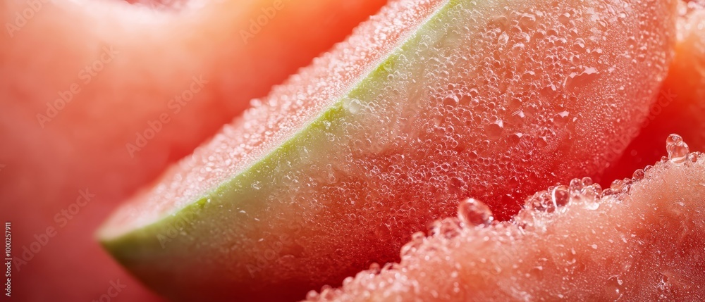 one side showcases droplets of water, while the other presents a sliced portion one side showcases droplets of water, while the other presents a sliced portion