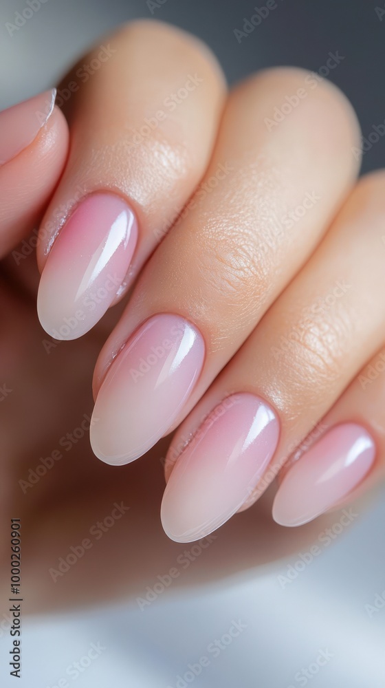 Korean syrup nails trend with elegant gradient manicure design Korean syrup nails trend with elegant gradient manicure design