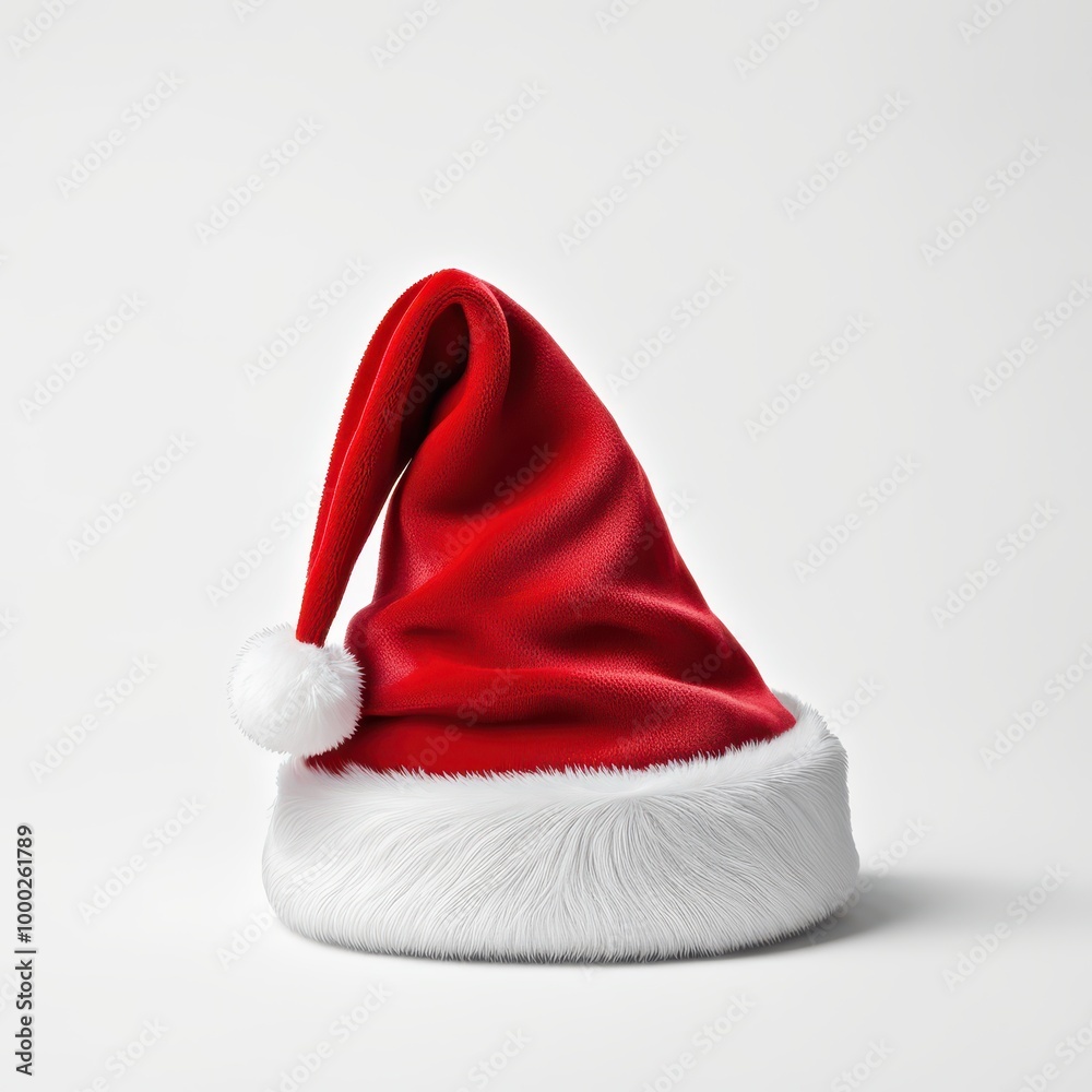 A classic red and white Santa hat, symbolizing holiday cheer and festive spirit. A classic red and white Santa hat, symbolizing holiday cheer and festive spirit.