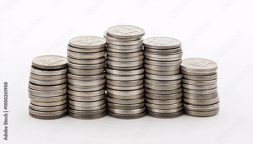 Close-up of a shining silver coin reflecting prosperity, symbolizing financial growth and the potential for wealth accumulation. Close-up of a shining silver coin reflecting prosperity, symbolizing financial growth and the potential for wealth accumulation.