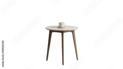 Side Table with a Cup of Coffee.