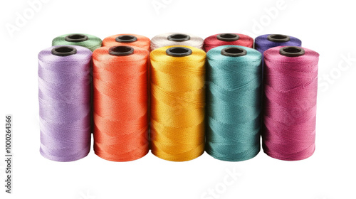 Colorful Thread Spools. photo