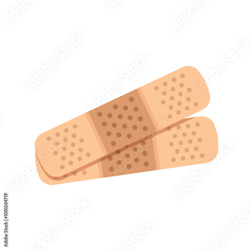 Adhesive medical plaster icon in flat style. Bandage vector illustration on isolated background. Medical sticker sign business concept.